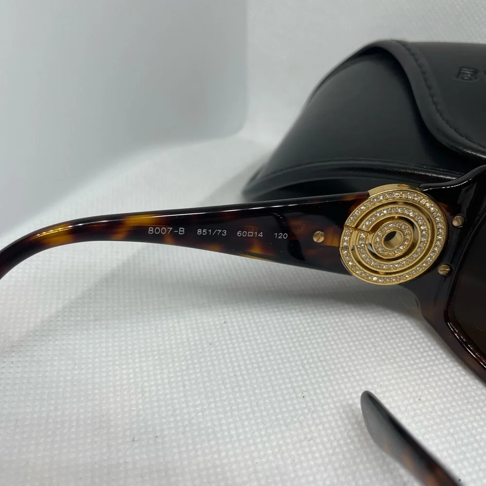 Bulgarian Women’s  Swarovski Crystal Sunglasses 8097-B 851/73 Made In Italy - Picture 4 of 16